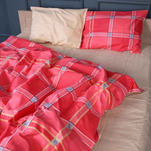 Фото - Комплект постельного белья MirSon Ranforce Elite 17-0783 Checkered Flame 220х240 (2200011275024)